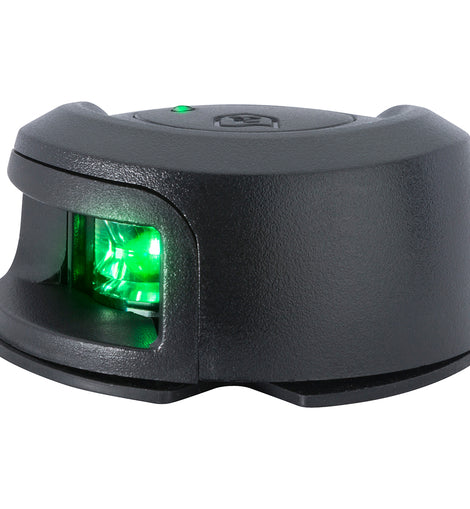 Attwood LightArmor Deck Mount Navigation Light - Black Composite - Starboard (green) - 2NM [NV2012PBG-7]