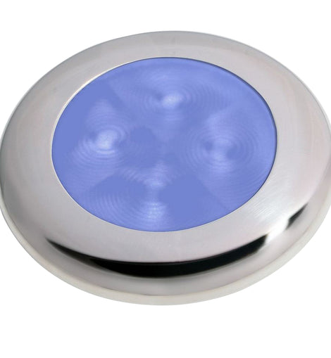 Hella Marine Polished Stainless Steel Rim LED Courtesy Lamp - Blue [980503221]