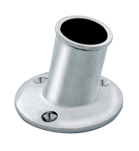 Whitecap Top-Mounted Flag Pole Socket CP/Brass - 1