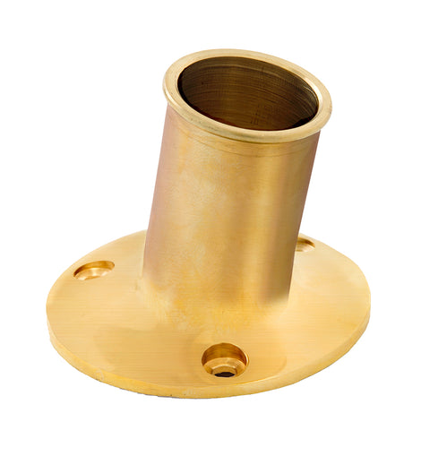 Whitecap Top-Mounted Flag Pole Socket Polished Brass - 1