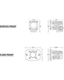 RIGID Industries Ignite Surface Mount Diffused - Pair - Black [20541]