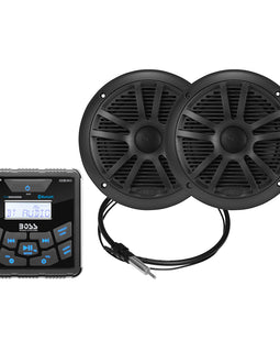 Boss Audio MCKGB450B.6 Marine Stereo  6.5" Speaker Kit - Black [MCKGB450B.6]