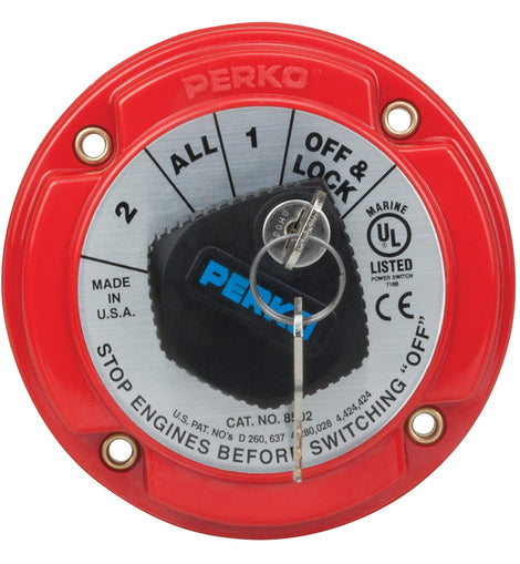 Perko Medium Duty Battery Selector Switch w/Key Lock [8502DP]