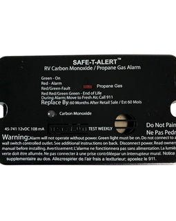 Safe-T-Alert 45-Series Combo Carbon Monoxide Propane Alarm Surface Mount - Black [45-741-BL]