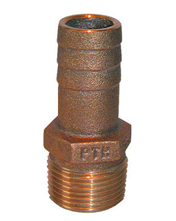 GROCO 1-1/2" NPT x 1-1/2" ID Bronze Pipe to Hose Straight Fitting [PTH-1500]