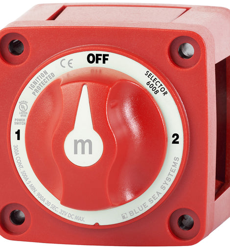 Blue Sea 6008 M-Series Battery Switch 3 Position - Red [6008]