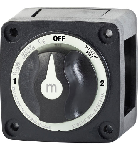 Blue Sea 6008200 m-Series Selector 3 Position Battery Switch - Black [6008200]