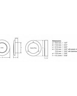 Hella Marine Red LED Round Courtesy Lamp - White Bezel - 24V [980508241]