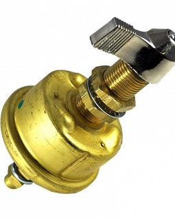 Cole Hersee Single Pole Brass Battery Switch w/Faceplate 175 Amp Continuous 800 Amp Intermittent [M-284-09-BP]
