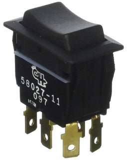 Cole Hersee Sealed Rocker Switch Non-Illuminated DPDT (On)-Off-(On) 6 Blade [58027-11-BP]