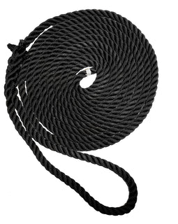 New England Ropes 3/4" Premium 3-Strand Dock Line - Black - 35 [C6054-24-00035]