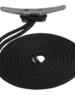 Sea-Dog Double Braided Nylon Dock Line - 3/8" x 10 - Black [302110010BK-1]