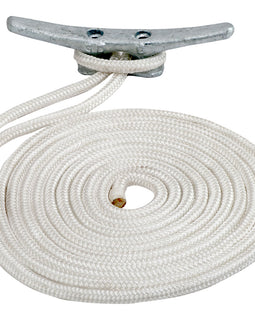 Sea-Dog Double Braided Nylon Dock Line - 1/2" x 15 - White [302112015WH-1]