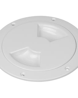 Sea-Dog Quarter-Turn Smooth Deck Plate w/Internal Collar - White - 5" [336350-1]