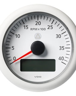 Veratron 3-3/8" (85MM) ViewLine Tachometer w/Multi-Function Display - 0 to 4000 RPM - White Dial  Bezel [A2C59512397]