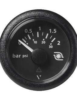 Veratron 52MM (2-1/16") ViewLine Boost Pressure Gauge 2 Bar/30 PSI - Black Dial  Round Bezel [A2C59514149]