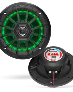 Boss Audio MRGB55B 5.25" Marine Speakers w/RGB Lighting - Black [MRGB55B]