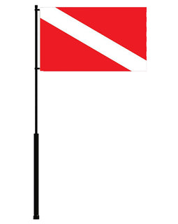 Mate Series Flag Pole - 36" w/Dive Flag [FP36DIVE]