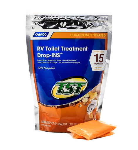 Camco TST Orange RV Toilet Treatment Drop-Ins *15-Pack [41189]