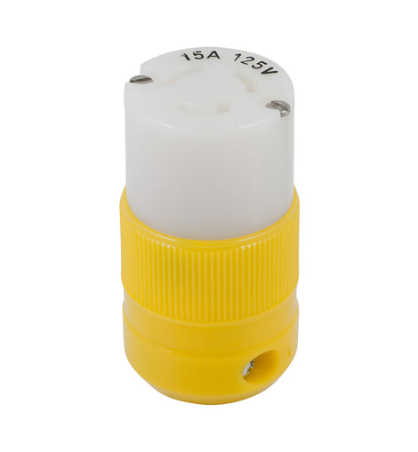 Marinco Locking Connector - 15A, 125V - Yellow [4731CR]