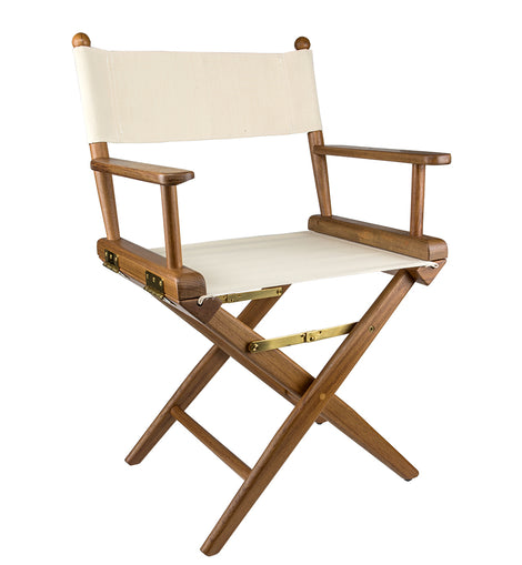 Whitecap Directors Chair w/Natural Seat Covers - Teak [60044]