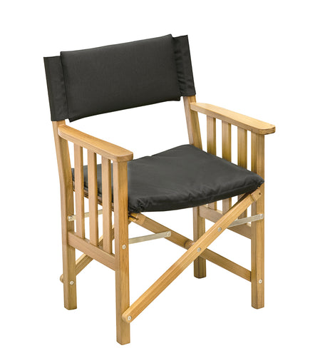 Whitecap Directors Chair II w/Black Cushion - Teak [61051]