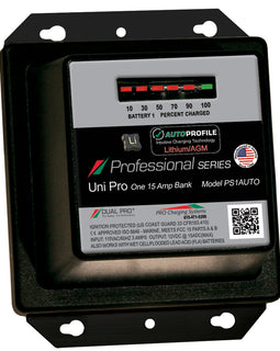 Dual Pro PS1 Auto 15A - 1-Bank Lithium/AGM Battery Charger [PS1AUTO]