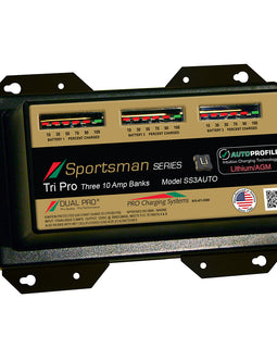 Dual Pro SS3 Auto 30A - 3-Bank Lithium/AGM Battery Charger [SS3AUTO]