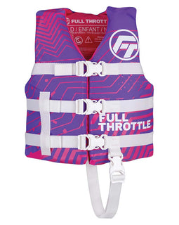 Full Throttle Child Nylon Life Jacket - Purple [112200-600-001-22]