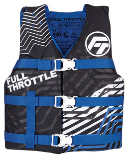 Full Throttle Youth Nylon Life Jacket - Blue/Black [112200-500-002-22]