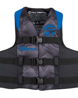 Full Throttle Adult Nylon Life Jacket - 2XL/4XL - Blue/Black [112200-500-080-22]