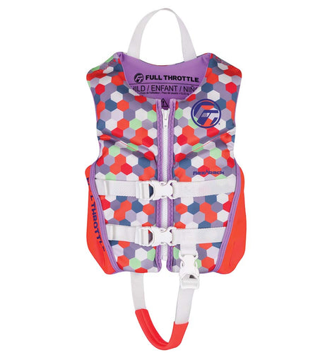 Full Throttle Child Rapid-Dry Flex-Back Life Jacket - Pink [142500-105-001-22]