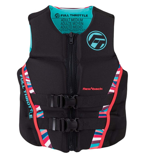 Full Throttle Womens Rapid-Dry Flex-Back Life Jacket - Womens M - Pink/Black [142500-105-830-22]