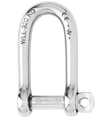 Wichard Self-Locking Long D Shackle - Diameter 6mm - 1/4