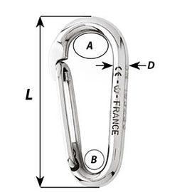 Wichard Symmetric Carbin Hook Without Eye - Length 120mm - 15/32" [02337]