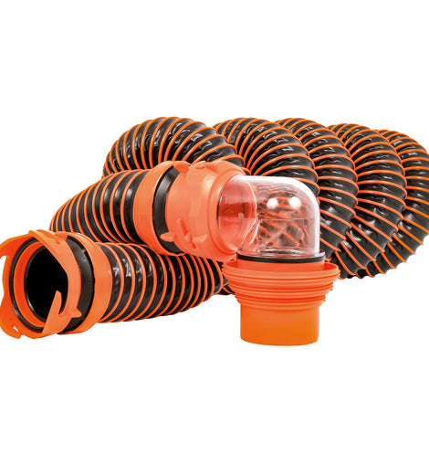 Camco RhinoEXTREME 15 Sewer Hose Kit w/Swivel Fitting 4 In 1 Elbow Caps [39861]