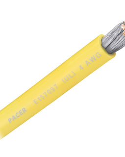 Pacer Yellow 4 AWG Battery Cable - Sold By The Foot [WUL4YL-FT]