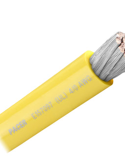 Pacer Yellow 4/0 AWG Battery Cable - Sold By The Foot [WUL4/0YL-FT]
