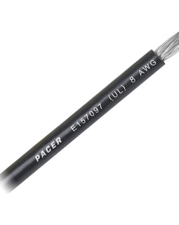 Pacer Black 8 AWG Battery Cable - Sold By The Foot [WUL8BK-FT]