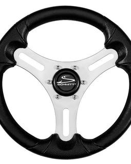 Schmitt Marine Torcello Lite 13" Wheel - Black Polyurethane Wheel w/Silver Spokes  Black Cap- 3/4" Tapered Shaft [PU063104-01R]