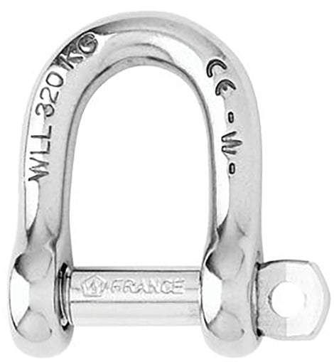 Wichard Not Self-Locking D Shackle - 14mm Diameter - 9/16