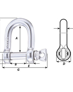 Wichard HR D Shackle - 16mm Diameter - 5/8" [11208]