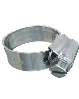 Trident Marine 316 SS Non-Perforated Worm Gear Hose Clamp - 3/8" Band - 11/32"-25/32" Clamping Range - 10-Pack - SAE Size 6 [705-0381]